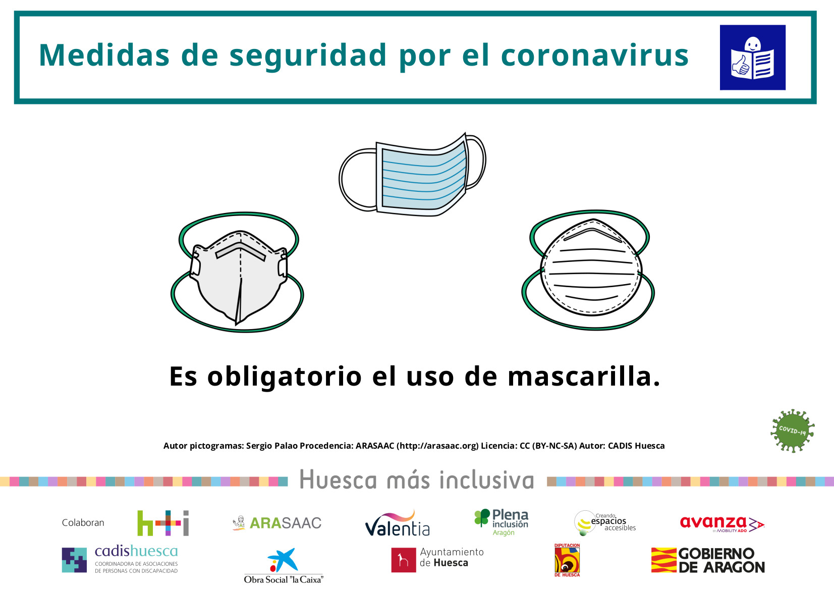 Cartel Es obligatorio el uso de mascarilla